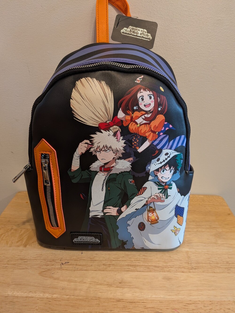 Bioworld Black Orange My Hero Academia Halloween Mini Backpack